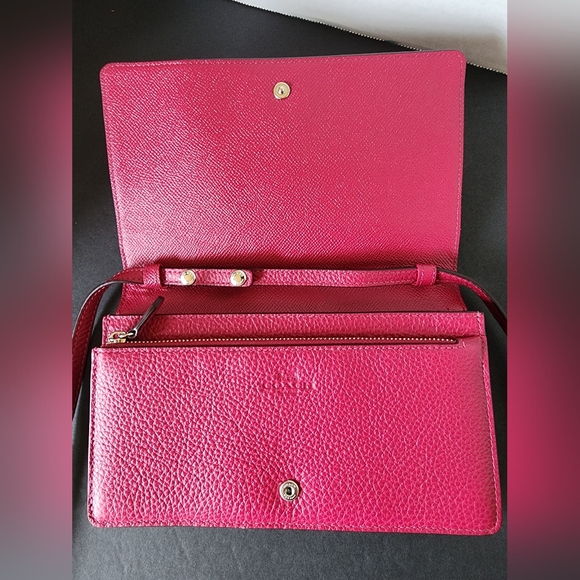 ✨️NWOT✨️Coach Foldover Crossbody Clutch, Magenta - Picture 5 of 11